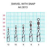Вертлюжок с застежкой Germany-B, №6 (15 кг), (упак. 7 шт)